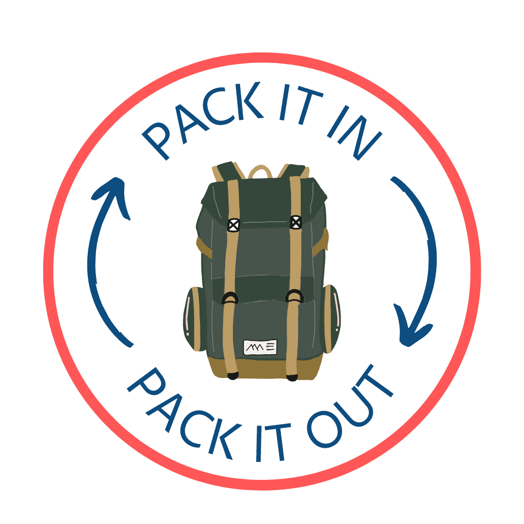 Pack it in - pack it out graphic
