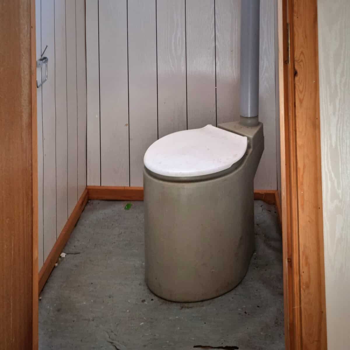 Indoor dry toilet at the Canoe Center