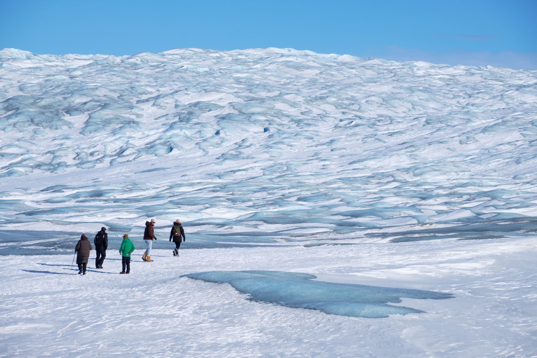 Group heading out onto the Greenland Ice Sheet near Kangerlussuaq