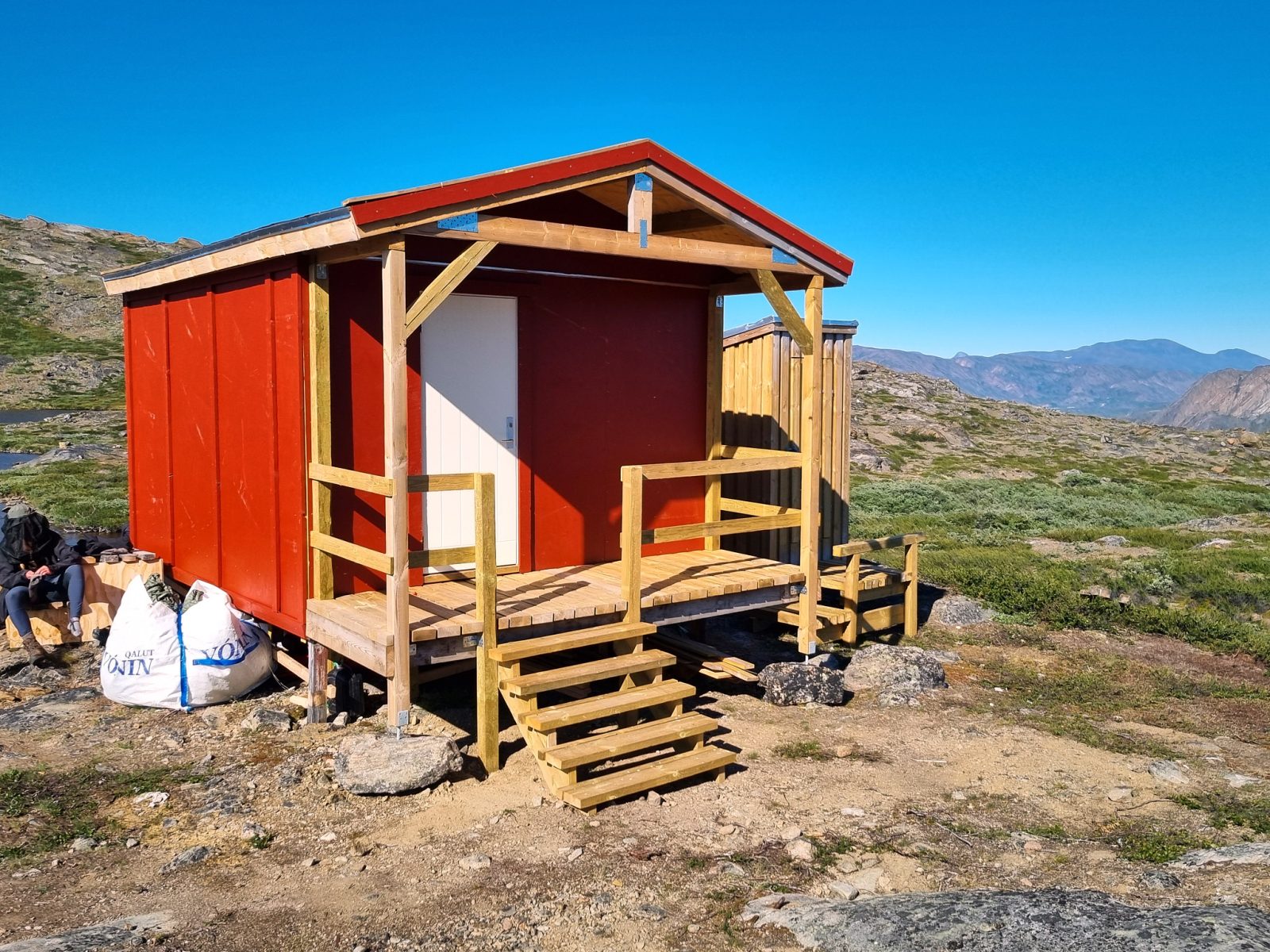 Exterior view of Igalassat Hut on the Southern Arctic Circle Trail Route - Greenland